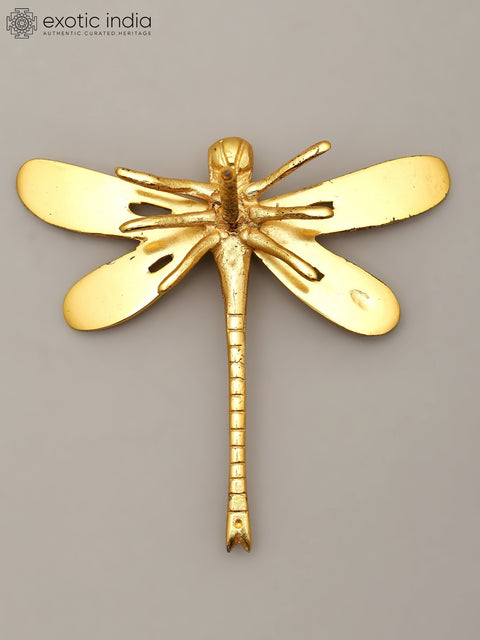 4" Brass Dragonfly Wall Decor