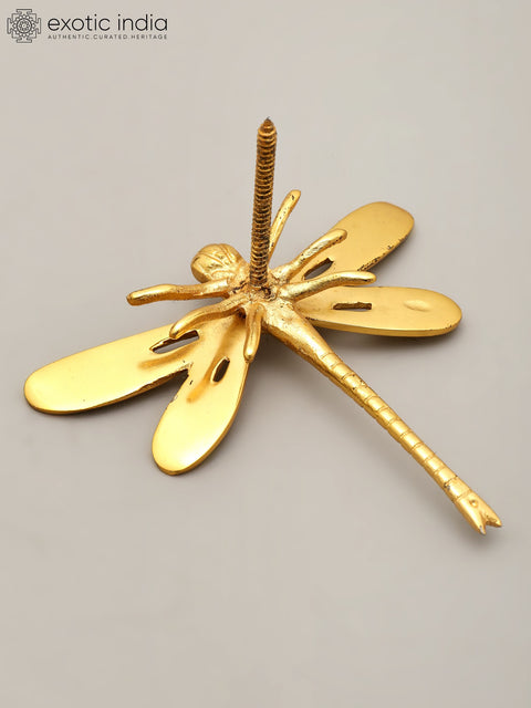 4" Brass Dragonfly Wall Decor