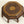 5" Small Designer Round Pedestal (Chowki) in Brass
