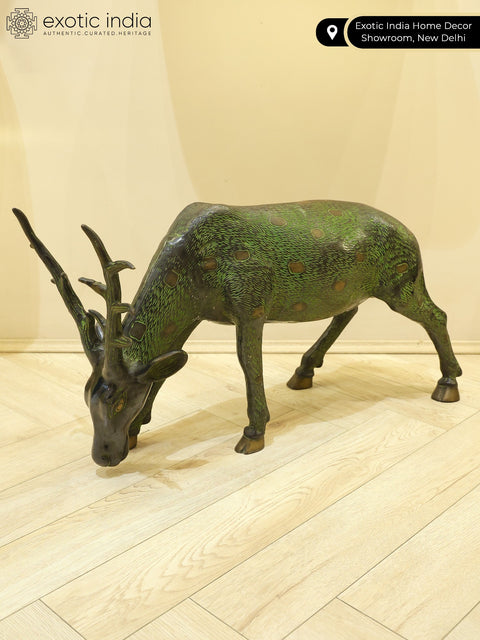 24" Deer Brass Figurine | Animal Statues