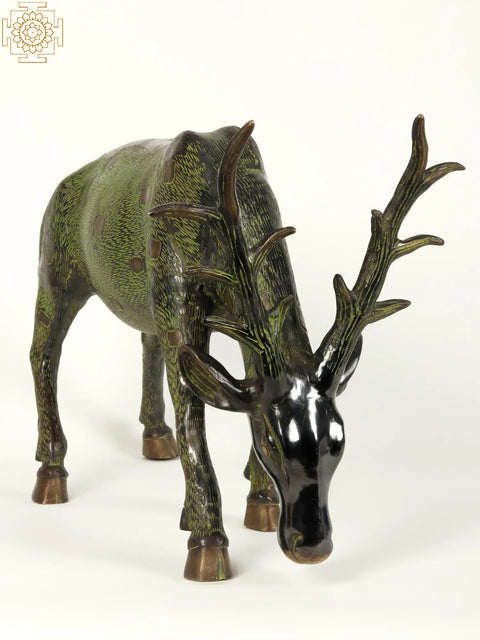 24" Deer Brass Figurine | Animal Statues
