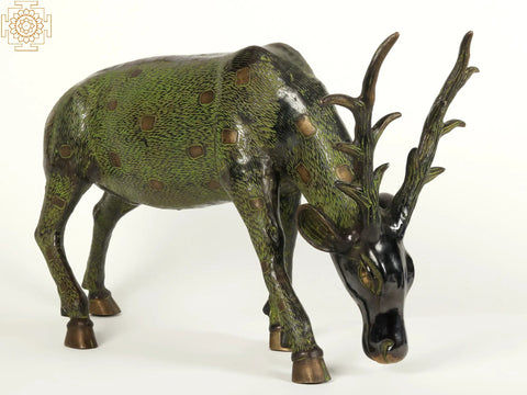 24" Deer Brass Figurine | Animal Statues
