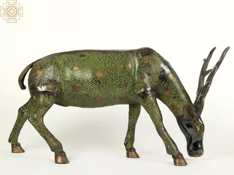 24" Deer Brass Figurine | Animal Statues