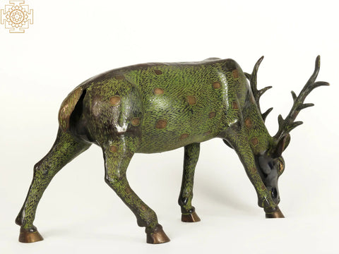 24" Deer Brass Figurine | Animal Statues