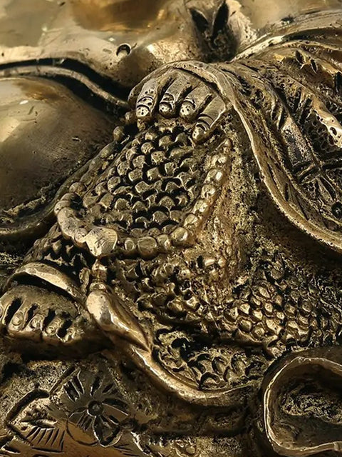 6" Laughing Buddha Idol | Tibetan Buddhist In Brass