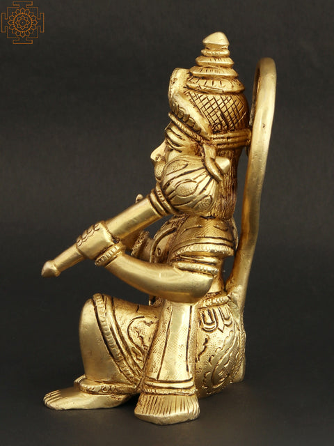 Blessing Hanuman Figurine in Brass