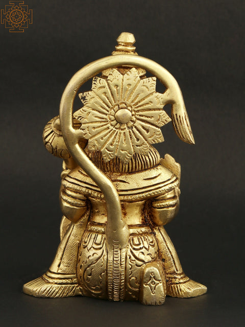 Blessing Hanuman Figurine in Brass