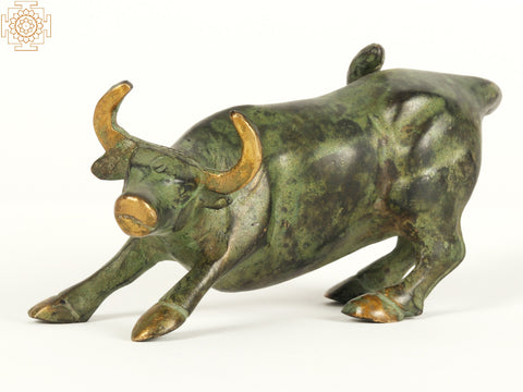 5" Small Brass Pair of Bull | Home Decor