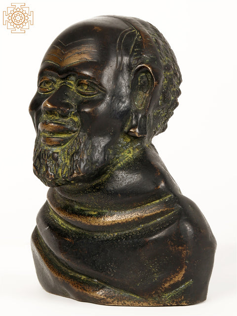 5" Old Beard Man Bust | Brass Statue