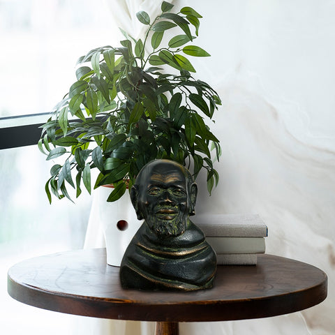 5" Old Beard Man Bust | Brass Statue