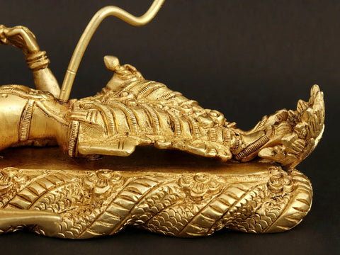 7" Shri Padmanabha Swamy (Lord Vishnu) | Brass Statue