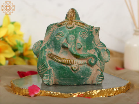 6" Stylise Ganesha | Brass Statue
