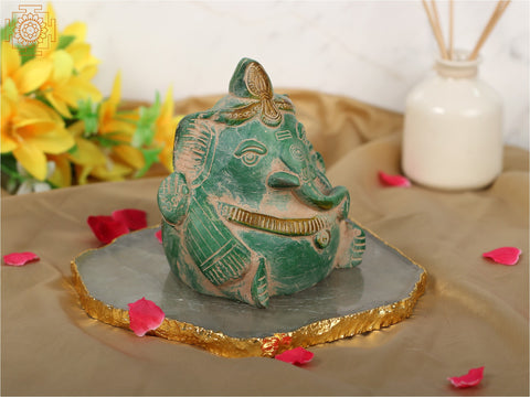6" Stylise Ganesha | Brass Statue