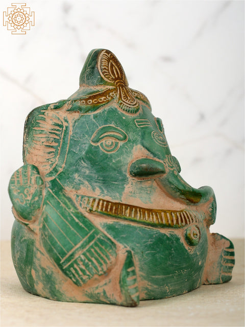 6" Stylise Ganesha | Brass Statue
