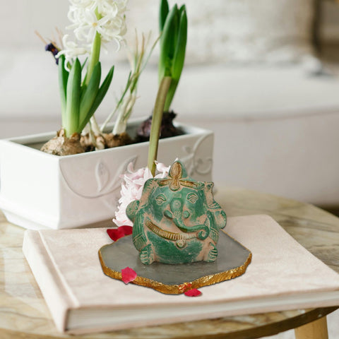 6" Stylise Ganesha | Brass Statue