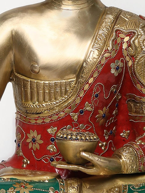 19" Medicine Buddha Idol With The Bowl Herbs
