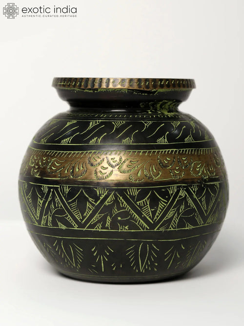 4" Handmade Vintage Brass Pot for Home Decor
