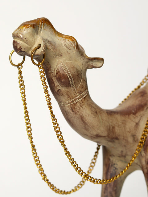 12" Brass Camel Figurine in Standing Position | Decorative Piece