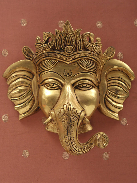 13" Lord Ganesha Brass Statue with Frame