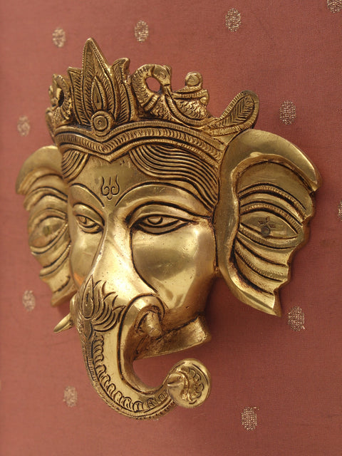 13" Lord Ganesha Brass Statue with Frame