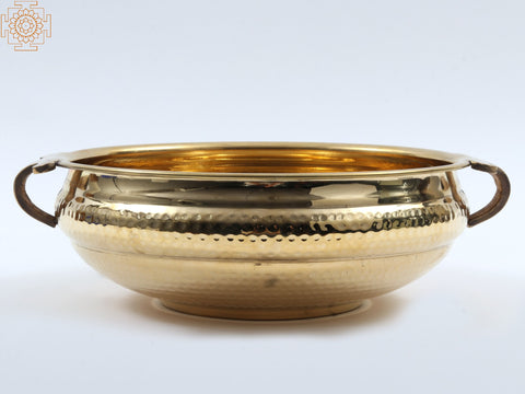 Hammered Design Brass Urli