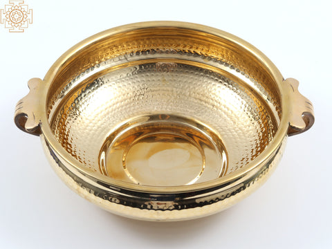 Hammered Design Brass Urli