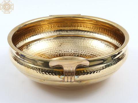 Hammered Design Brass Urli
