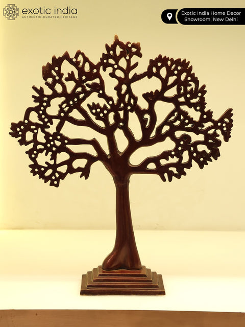 17" Brass Decorative Tree | Home Decor