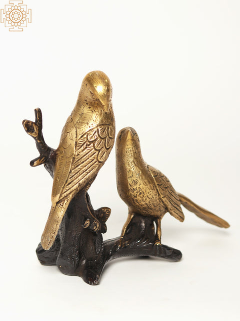 9" Two Birds Sitting on Branch | Home Decor