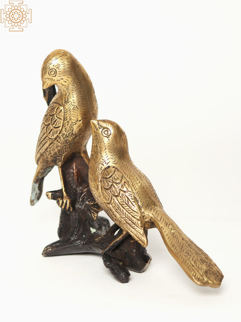 9" Two Birds Sitting on Branch | Home Decor