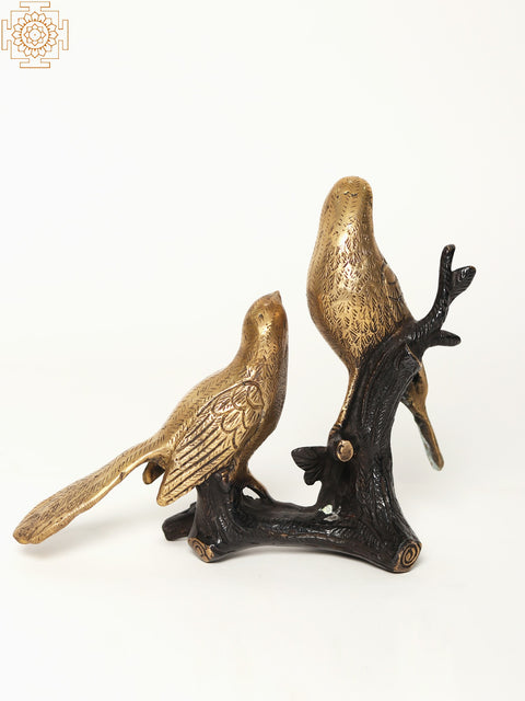 9" Two Birds Sitting on Branch | Home Decor