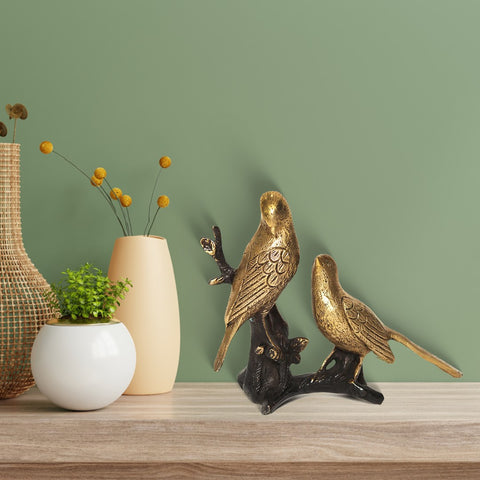 9" Two Birds Sitting on Branch | Home Decor