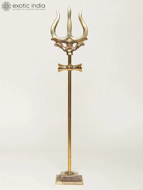 Brass Lord Shiva Trident Statue Handmade Home Decor