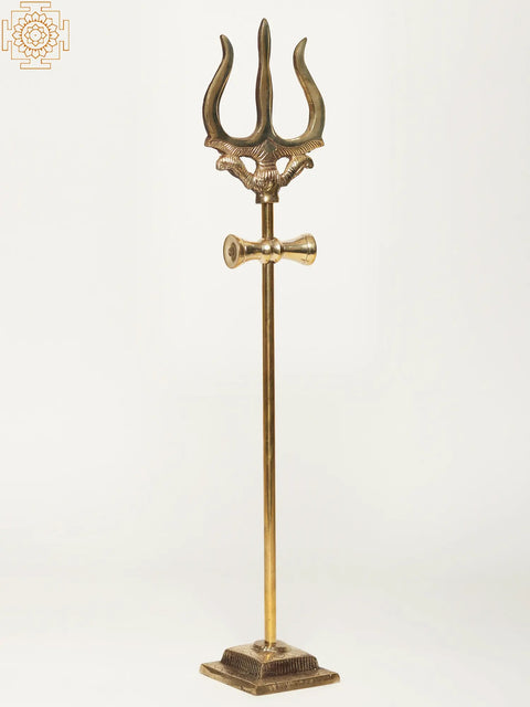 Lord Shiva's Trident in Brass (Multiple Sizes)