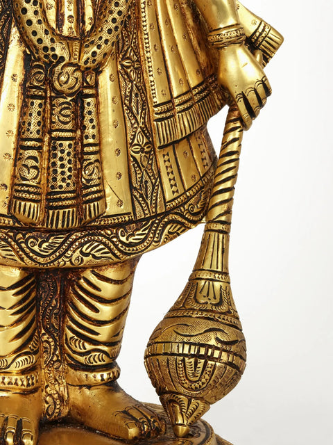 18" Standing Lord Vishnu and Devi Lakshmi Brass Statue | Made In India