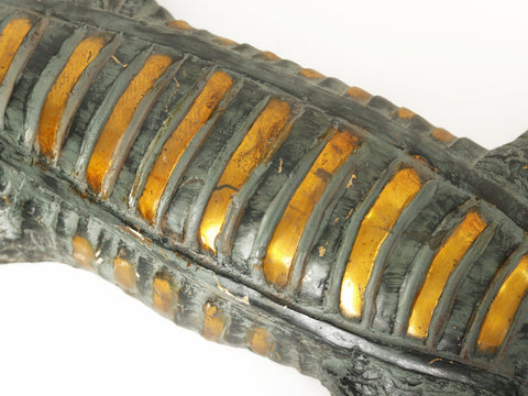 44" Large Crocodile Figurine | Brass Makara Statue