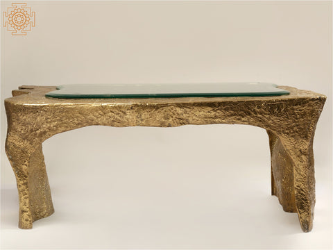42" Large Designer Brass Table | Metal Furniture