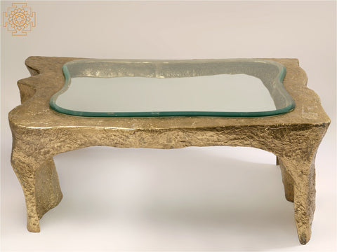 42" Large Designer Brass Table | Metal Furniture
