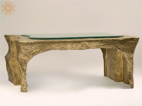 42" Large Designer Brass Table | Metal Furniture