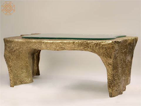 42" Large Designer Brass Table | Metal Furniture