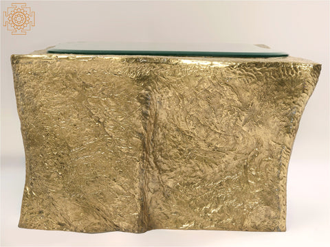 42" Large Designer Brass Table | Metal Furniture