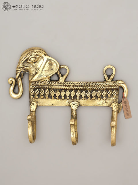 6" Tribal Face Mask Wall Hanging Key Holder