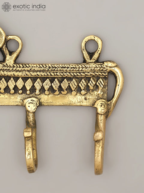 6" Tribal Face Mask Wall Hanging Key Holder