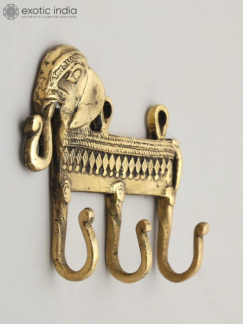 6" Tribal Face Mask Wall Hanging Key Holder
