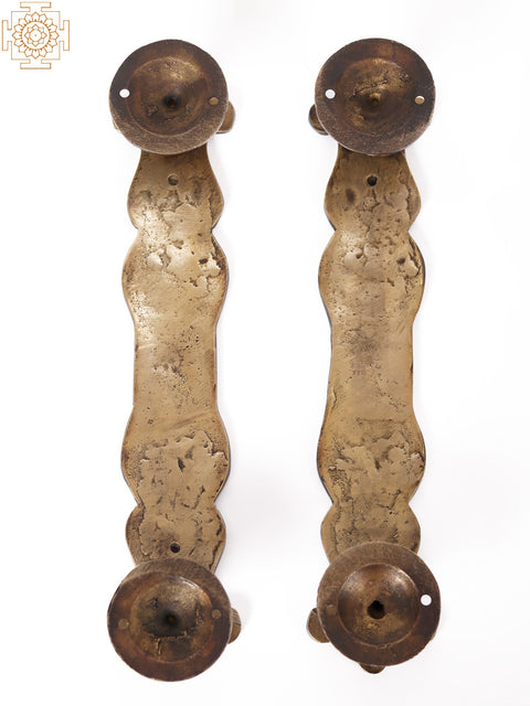 17" Pair of Brass Designer Door Handle