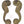 8" Pair of Brass Parrot Door Handle