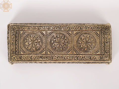 8" Rectangular Shape Pedestal in Brass