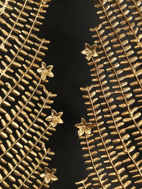 80" Large Set of Five Christmas Trees in Brass
