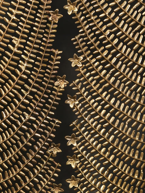 80" Large Set of Five Christmas Trees in Brass