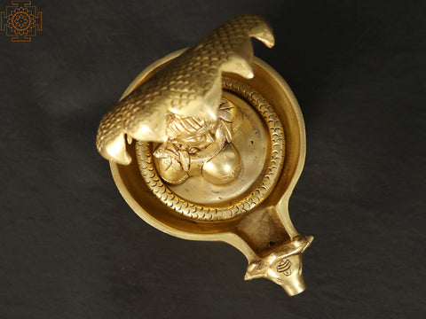 8" Lord Shiva Enshrined as Linga in Brass